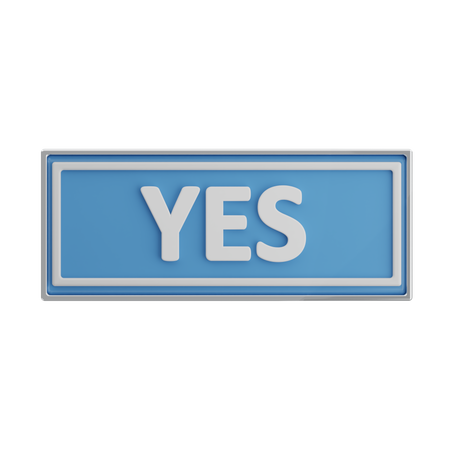 Yes  3D Icon
