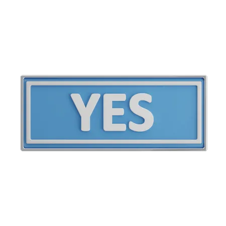 Yes  3D Icon