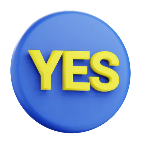 3 D Yes Icon Illustration 3D Icon