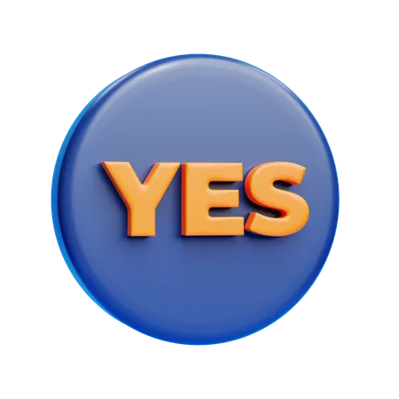 Yes Sign 3 D Icon 3D Icon