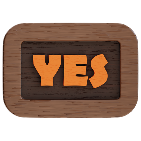 Yes Button  3D Icon