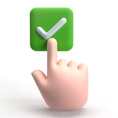 Yes Button  3D Icon