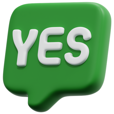 Yes Chat  3D Icon