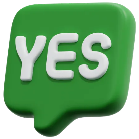 Yes Chat  3D Icon