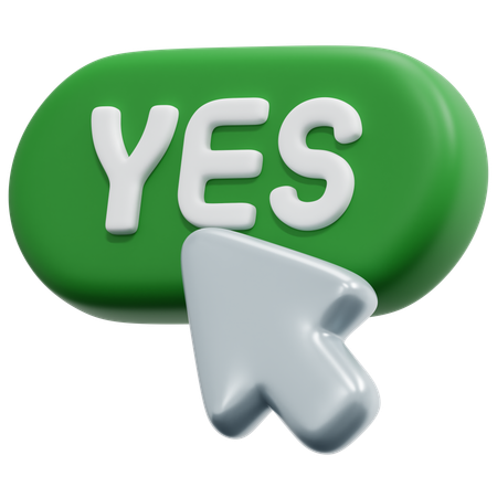 はいクリック  3D Icon