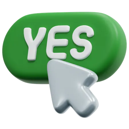 Yes Click  3D Icon