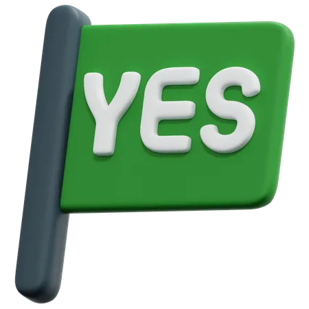 Yes Flag  3D Icon