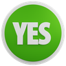 3d yes green button emoji