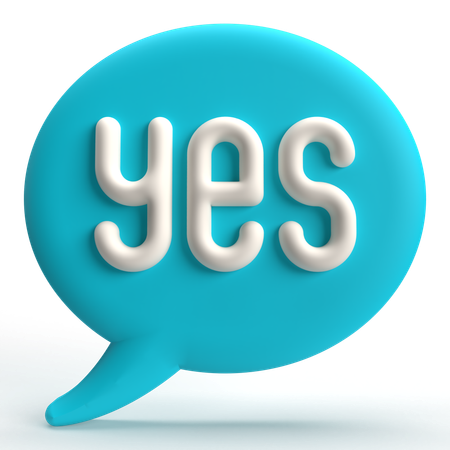 Yes Message  3D Icon