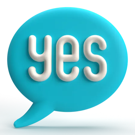 Yes Message  3D Icon