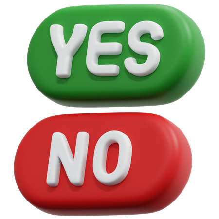 Yes No Choice  3D Icon