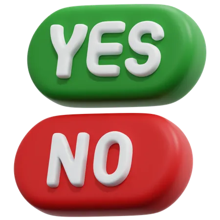 Yes No Choice  3D Icon