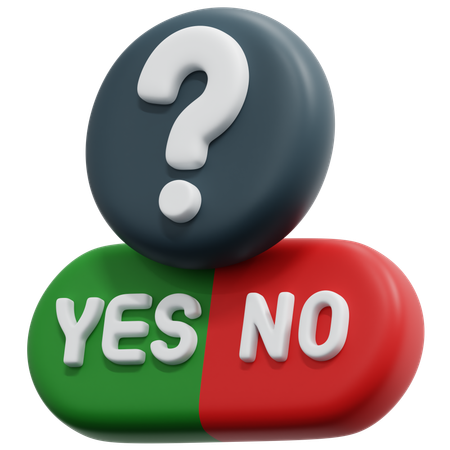 Yes No Question  3D Icon
