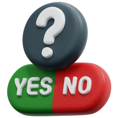 Yes No Question  3D Icon