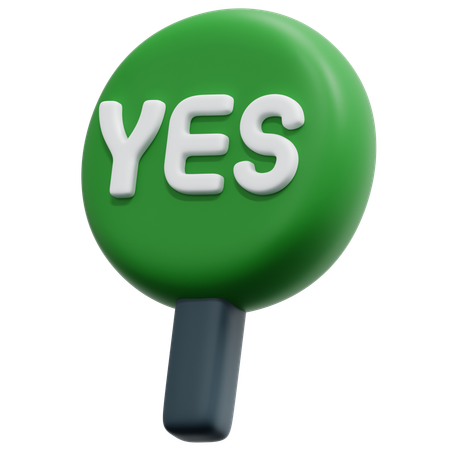 Yes Sign  3D Icon