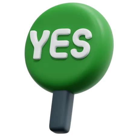 Yes Sign  3D Icon