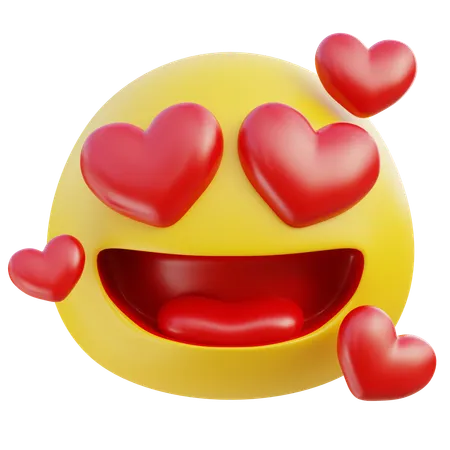 Emoji yeux d'amour  3D Icon