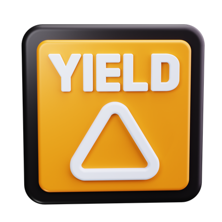 Yield Sign  3D Icon