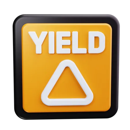 Yield Sign  3D Icon