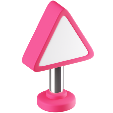 Yield Sign  3D Icon