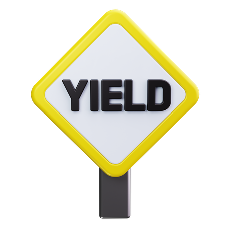 Yield Sign  3D Icon