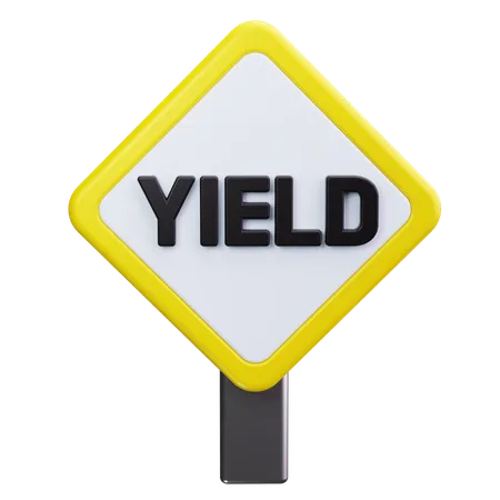 Yield Sign  3D Icon