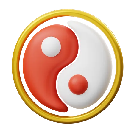 Yin und Yang  3D Illustration