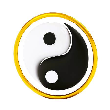 Yin y yang  3D Icon