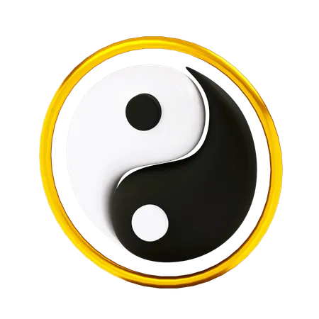 Yin y yang  3D Icon