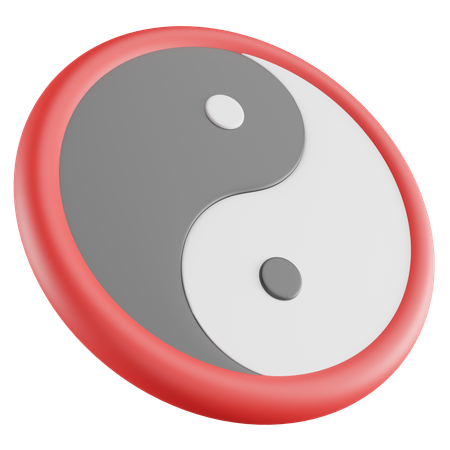 Yin Yang  3D Icon