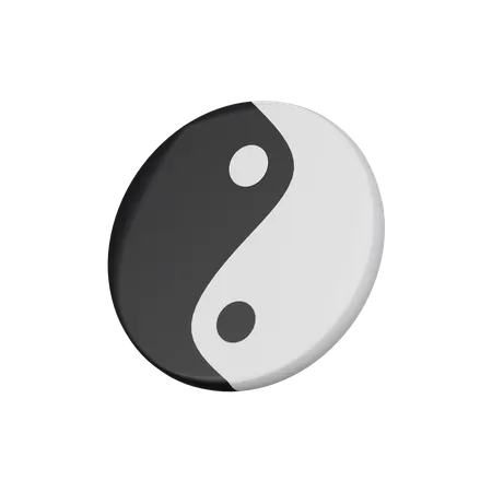Yin Yang 3 D Icon 3D Icon