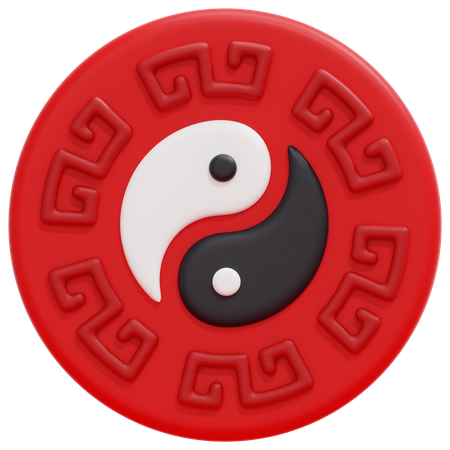 Yin Yang  3D Icon