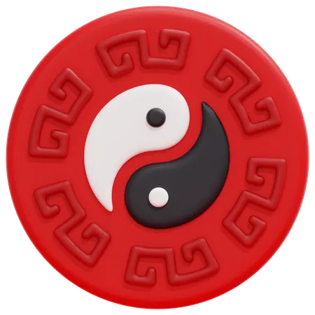 Yin Yang  3D Icon