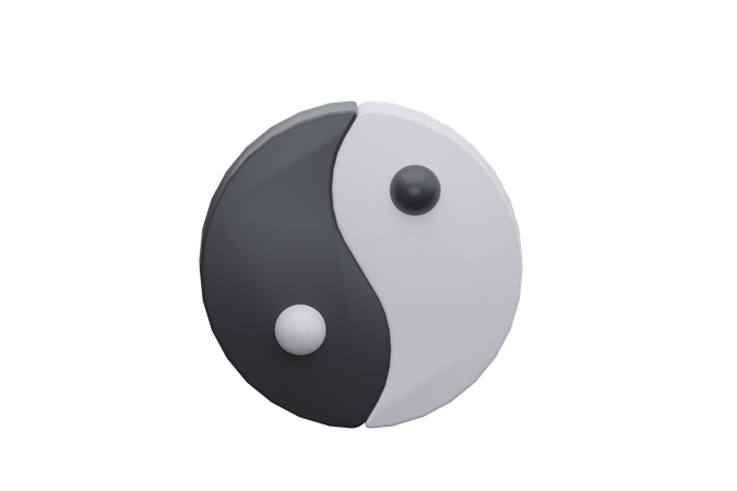 Yin Yang  3D Icon