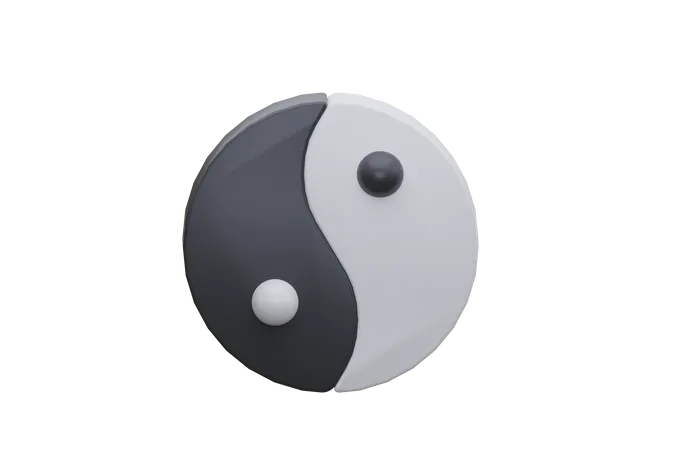 Yin Yang  3D Icon