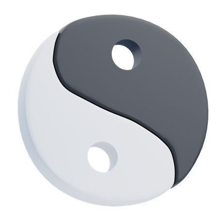 Yin Yang  3D Icon