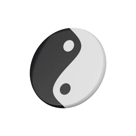 Yin Yang  3D Icon