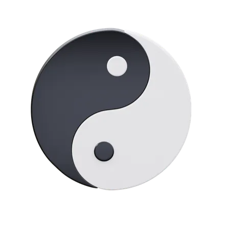 Yin Yang  3D Icon