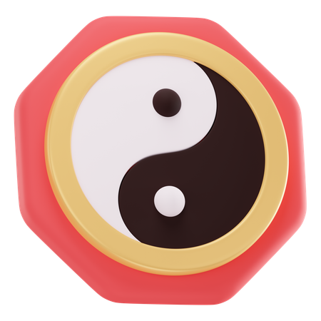 Yin Yang  3D Icon