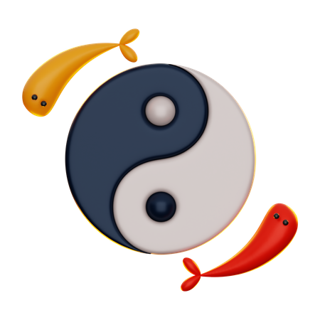 Yin Yang  3D Icon