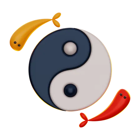 Yin Yang  3D Icon