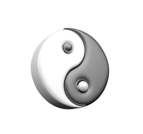 Yin Yang Sign  3D Icon