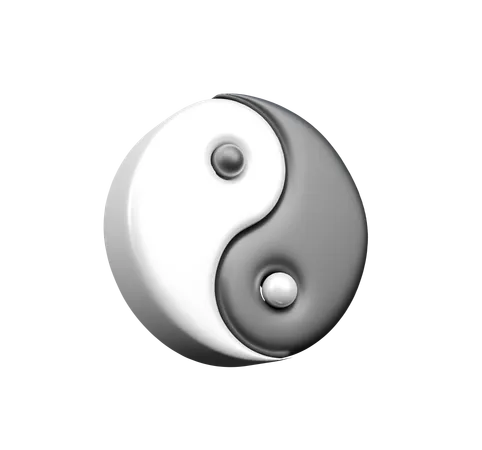 Yin Yang Sign  3D Icon
