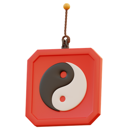 Yin Yang Symbol 3D Icon