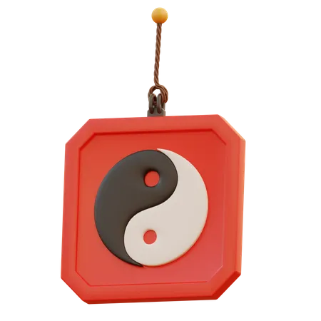 Yin Yang Symbol 3D Icon