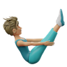 3d yoga boy emoji