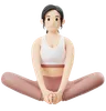 Yoga Girl doing Baddha Konasana pose