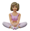 Yoga Girl Doing Butterfly Pose