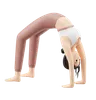 Yoga Girl doing Chakrasana