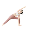 Yoga Girl doing Extended Side Angle